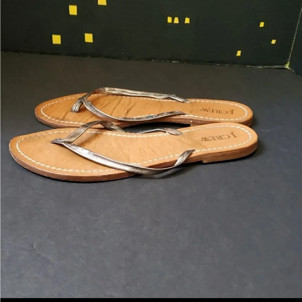 J.crew Leather Flip Flops